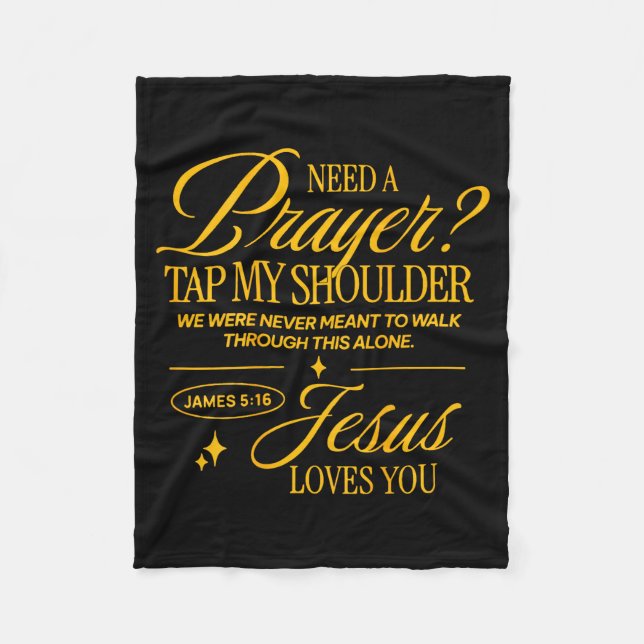 Need Prayer Tap My Shoulder Christian Men Women (o Fleecedecke (Vorderseite)
