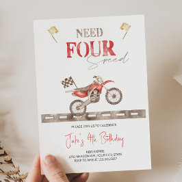 Need VIUR Speed Dirt Bike Geburtstagseinladung Einladung