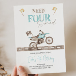 Need VIUR Speed Dirt Bike Geburtstagseinladung Einladung