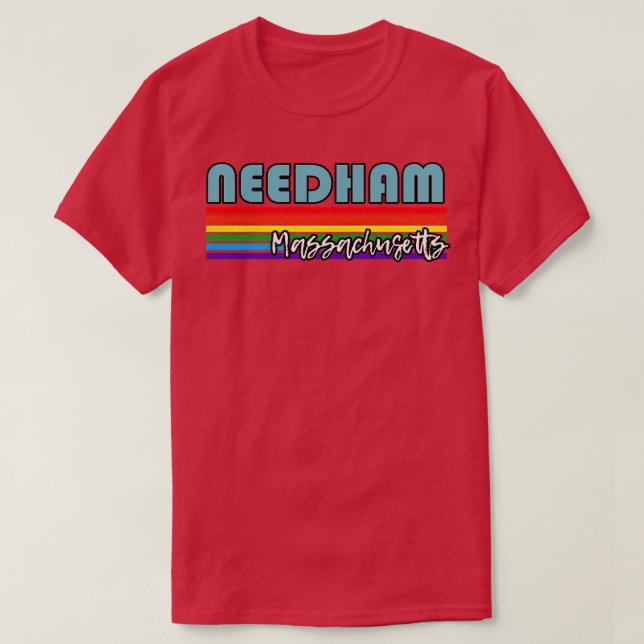 Needham Massachusetts Pride Needham LGBT Geschenk  T-Shirt (Design vorne)