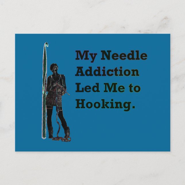 Needle Suchtkarte Postkarte (Vorderseite)