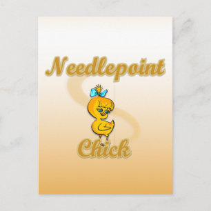 Needlepoint Chick Postkarte
