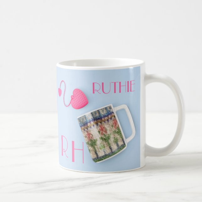 Needlepoint Personalisiert Ruthie Kaffeetasse (Rechts)