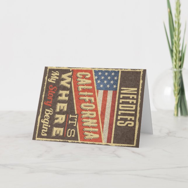 Needles California Karte (Vorderseite)