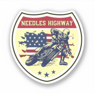 Needles Highway Motorrad-Roadtrip South Dakota Aufkleber