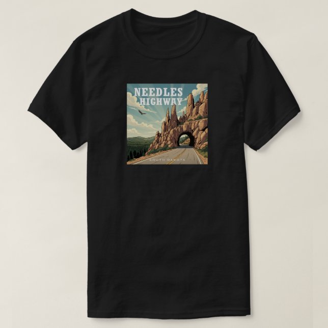 Needles Highway South Dakota Eagle T-Shirt (Design vorne)