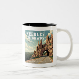 Needles Highway South Dakota Eagle Zweifarbige Tasse