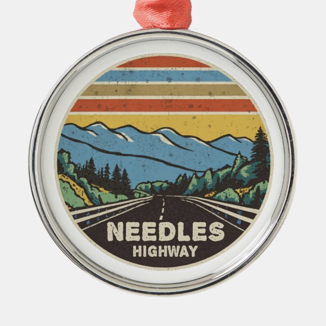 Needles Highway South Dakota Ornament Aus Metall (Vorne)