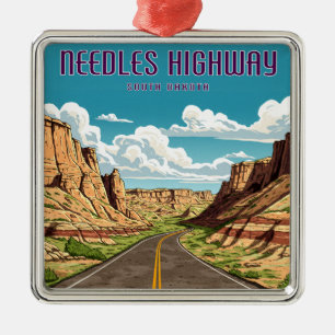 Needles Highway Süd Dakota Landschaft Ornament Aus Metall