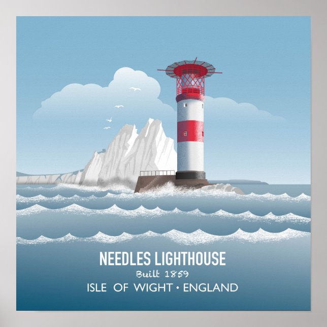 Needles Lighthouse Poster (Vorne)