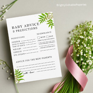Neem Blossoms Baby Advice for the Elents-to-be Mitteilungskarte