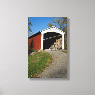 Neet Covered Bridge Parkplatz Landkreis Indiana Leinwanddruck