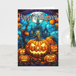 Nefarious Glows Pumpkin   Frohe Halloween Karte