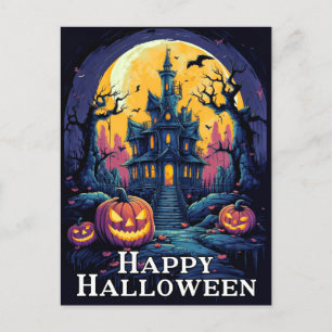 Nefarious Pumpkin Illustration   Frohe Halloween Postkarte