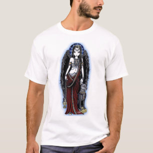 "Nefertari" ägyptische Engel Bastet Kunst-Spitze T-Shirt