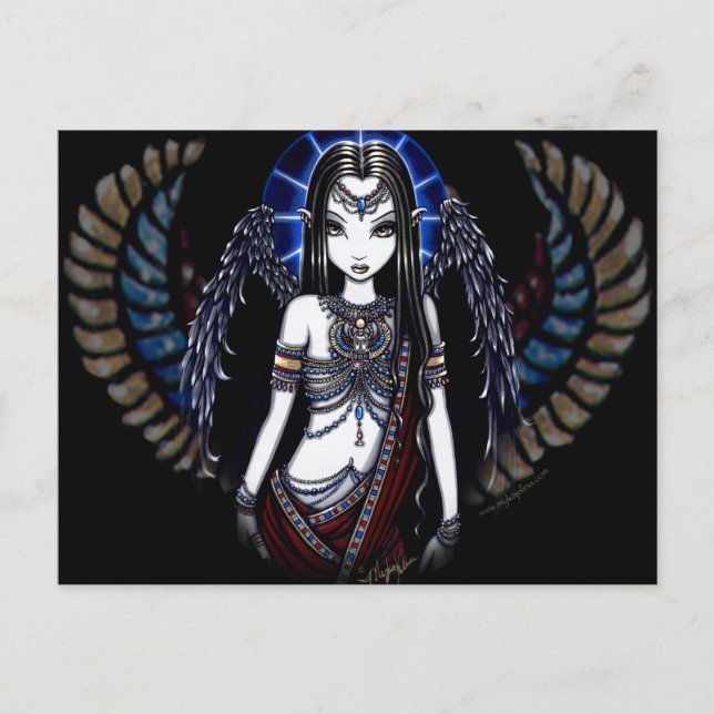 Nefertari Angelic Egyptian Goddess Postcard Postkarte (Vorderseite)
