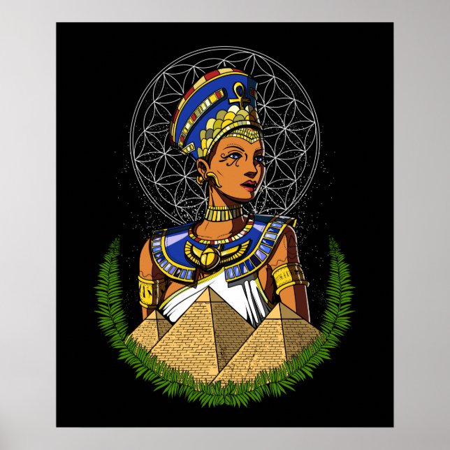 Nefertiti Egyptian Queen Goddess Mythology Poster (Vorne)