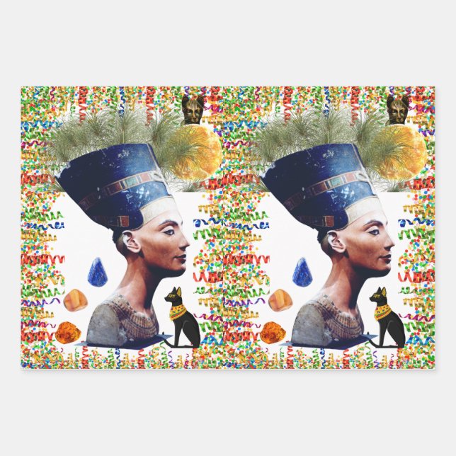 Nefertiti Geschenkpapier Set (Vorderseite)