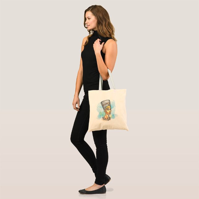 Nefertiti Illustration Tote Bag Tragetasche (Von Creator hochgeladen)