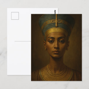 Nefertiti im Vintage-Stil Art Postkarte