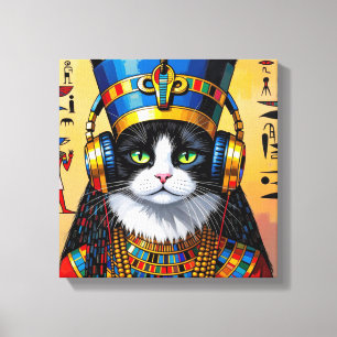 NEFERTITI KÖNIGIN DES NIL-PERSERKATZE 2 LEINWANDDRUCK