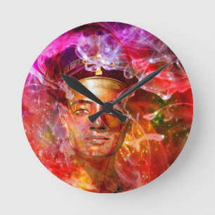 Nefertiti-Königin Runde Wanduhr