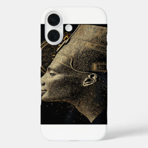 Nefertiti Moderne Silhouette Linienkunst iPhone 16 Hülle
