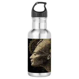 Nefertiti Moderne Silhouette Linienkunst  Edelstahlflasche