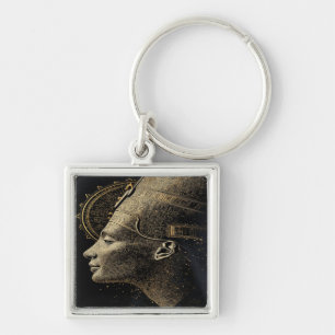 Nefertiti Moderne Silhouette Linienkunst Schlüsselanhänger