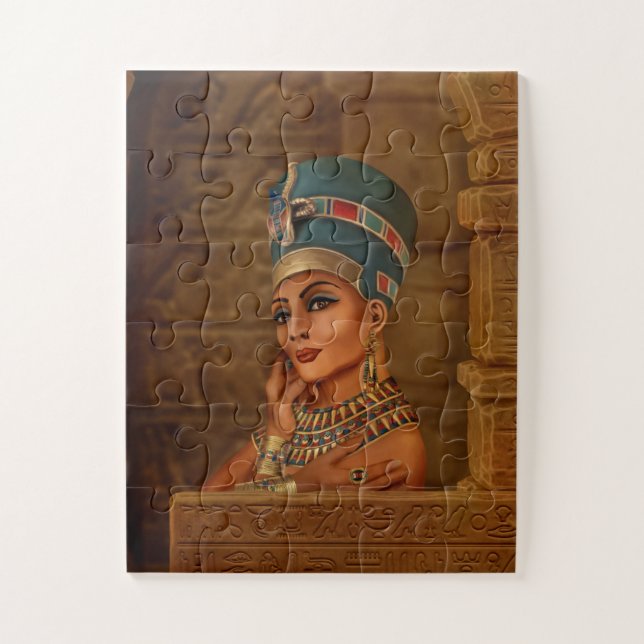 Nefertiti - Neferneferuaten die ägyptische Königin Puzzle (Vertikal)