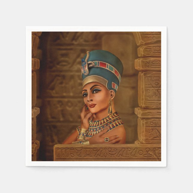 Nefertiti - Neferneferuaten die ägyptische Königin Serviette (Vorderseite)