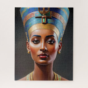 Nefertiti Portrait Originale Kunst Puzzle