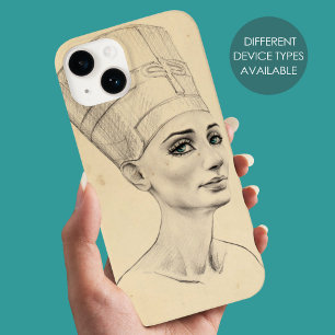 Nefertiti-Portrait zeichnend Papyrus aus dem alten Case-Mate iPhone 14 Hülle