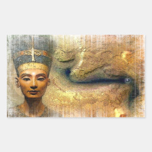 Nefertiti Rechteckiger Aufkleber