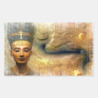 Nefertiti Rechteckiger Aufkleber