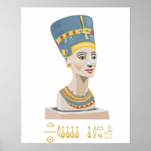 Nefertiti und Cartouche 1 Poster