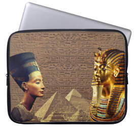 Nefertiti und Tutankhamun Antike Royalty Laptopschutzhülle