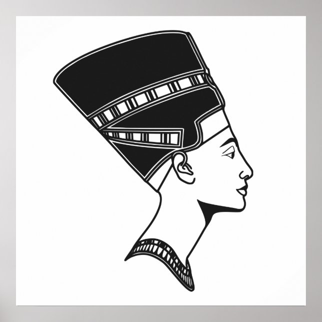 Nefertiti Vintage Icon Png Clipart Illustration Poster (Vorne)
