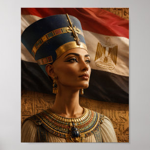 Nefertiti-Wandkunst – Porträt der ägyptischen Köni Poster
