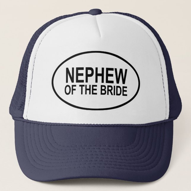 Neffe des Braut-Wedding Ovals Truckerkappe (Vorderseite)
