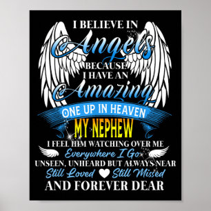Neffe ein Engel im Himmel fühlt sich überwachend Poster