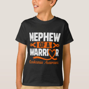 Neffe eines Kriegers Leukämie-Bewusstsein orange T-Shirt