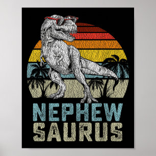 Neffe Saurus T Rex Dinosaurier Neffe Saurus Famili Poster