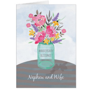 Neffe und Ehefrau Jubiläumssegen Krug Vase