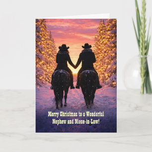 Neffe und Schwägerin Land Weihnachten  Karte