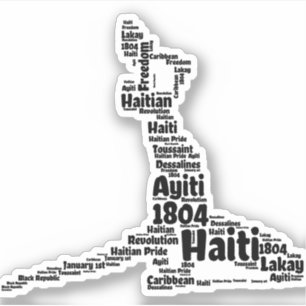 Neg Mawon Haitian Shapecloud Black Neg Marron Ha Aufkleber