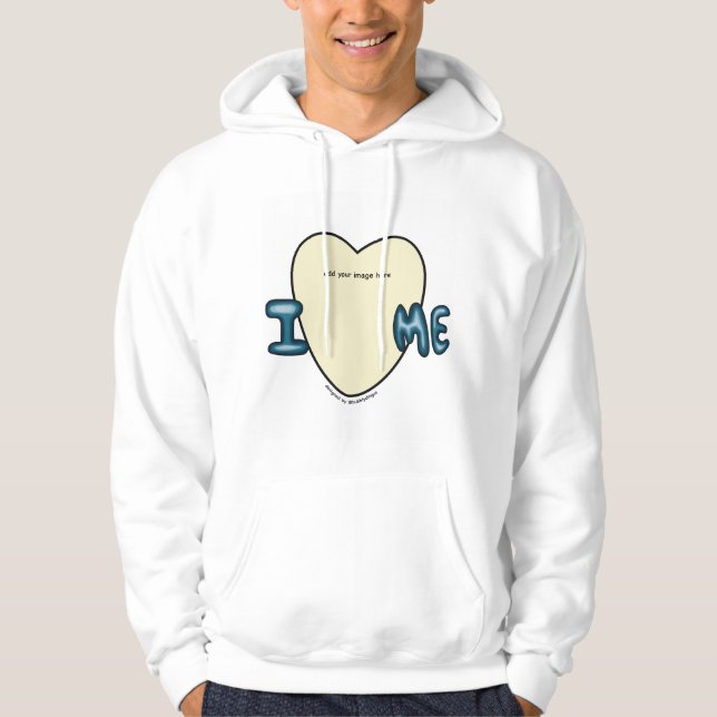 Negative ich Liebe mich bubbly Design Hoodie (Vorderseite)