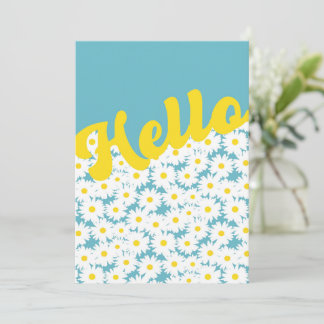Negative Space Daisies Hallo Denken Sie an Sie Dankeskarte