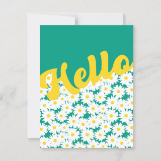 Negative Space Daisies Hallo Denken Sie an Sie Postkarte
