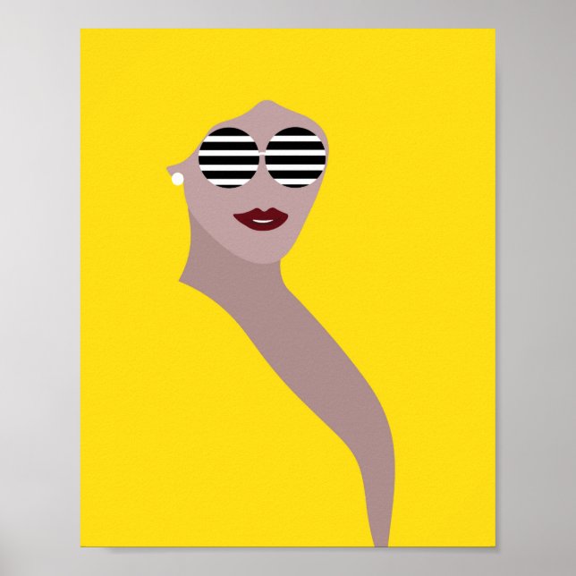 Negative Space Fashion Illustration Poster (Vorne)